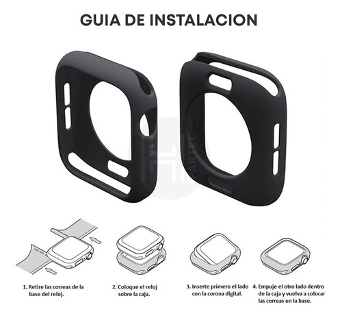 Case Protector Para Apple Watch 44mm Funda De Silicone