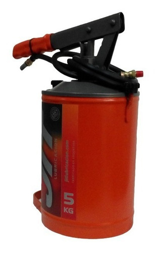 Imagen 3 de 7 de Grasera Engrasadora Manual 5kg Jit Nac No Vulcano + Guantes