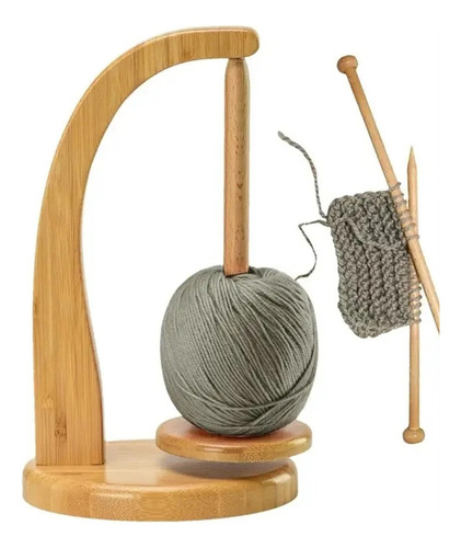Soporte De Bobina Giratorio De Madera N5, Tejido A Mano De A