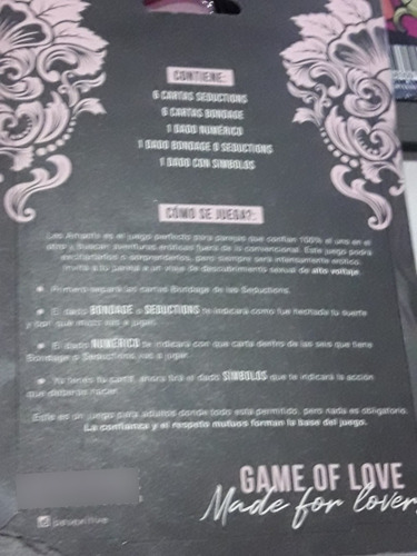 Imagen 5 de 10 de Set De Juegos Eróticos Sexitive