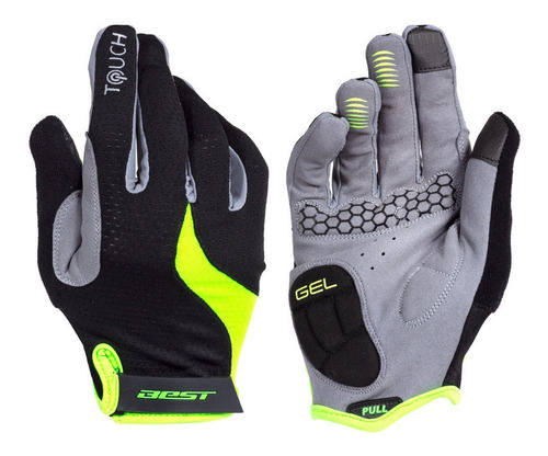 Guantes Largos Hombre Best Sb-05-9584 Negro/verde Xl