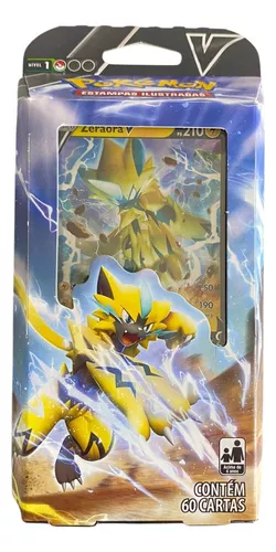 Cartas Pokémon GO Deck ZERAORA Cards Batalha V Copag