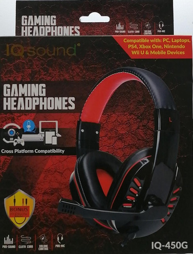 Imagen 2 de 3 de Gaming Headphone Red- Supersonic 450g