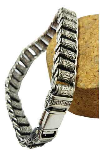 Brazalete Pulsera Caballero En Plata Fina.925 Barriles Bali