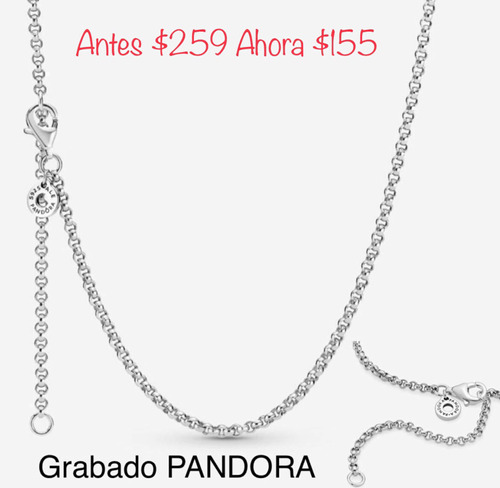 Cadena Eslabones Redondos Compatible Marca Pandora,plata