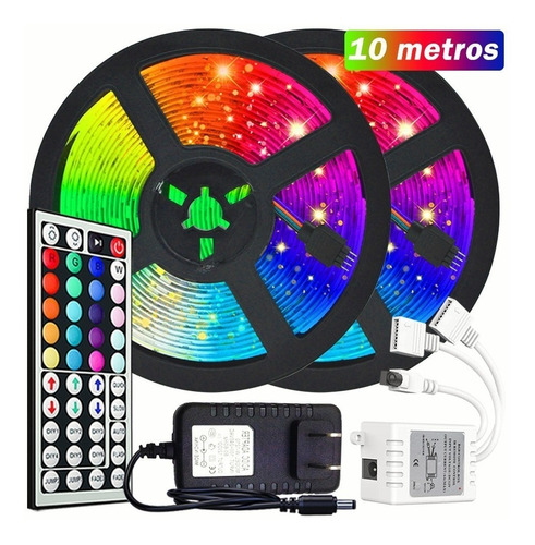 Multicolor Rgb Led Tira Rollo 10 Metros Decoración Luces