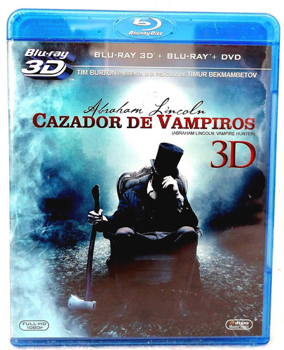 Cazador De Vampiros(habraham Lincoln)blu-ray 3d+blu-ray+dvd 