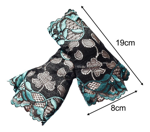 Guantes De Encaje Para Mujer, Guantes Sin Dedos De Verano