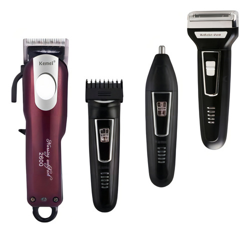 Kit Kemei 2600 Profissional Elétrica Kit Kemei 3 In1