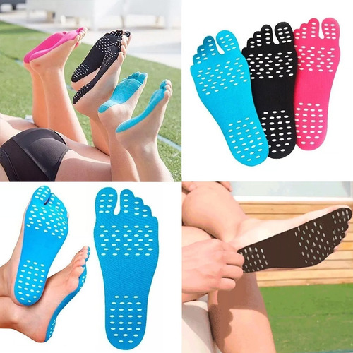 Plantillas Pies Playa Rio Alberca Pasto Nakefit Fragancia Color Rosa