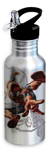 Garrafa  Aluminio Squeeze Fitness 600ml Spider Man 001