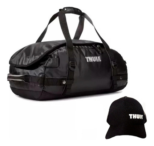 Bolsa De Viagem 130l Thule Chasm Black + Brinde Boné