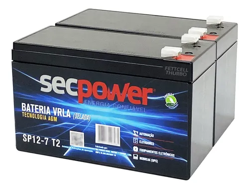 comprar Kit 2 Bateria Para Nobreak Apc Sms Nhs Selada 12v 7ah 28w F2