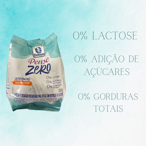 Kit 3 Un Leite Em Pó Pense Zero Batavo 300g Zero Lactose