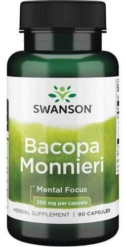 Bacopa  Monnieri 250mg 90caps Apoyo Memoria Y Cerebro De Sw