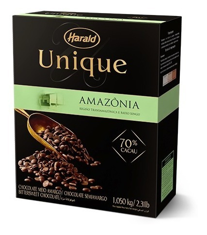 Chocolate Meio Amargo Gotas 70% Cacau Harald Unique 1,05 Kg