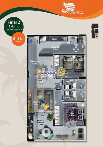 Imagem 2 de 12 de Apartamento Com 2 Dorms, Centro, Itanhaém - R$ 711 Mil, Cod: 8787 - V8787