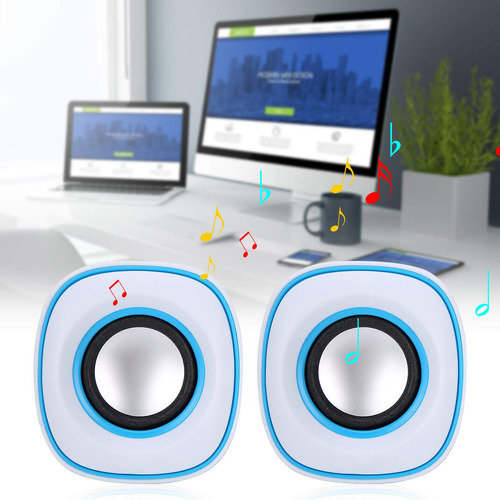 Altavoces De Computadora Usb Mini Portátil Con Sonido Estére