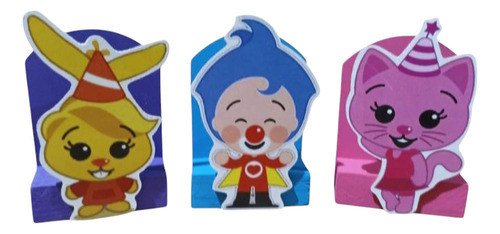 Servilleteros Plim Plim Y Amigos Pack 10+4 De Regalo Azul (Usado)