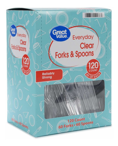 Great Value Set De Tenedores Y Cucharas 120 Piezas