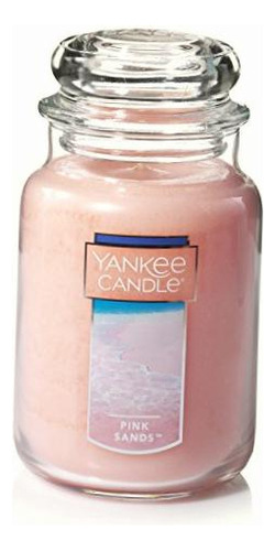 Yankee Candle Pink Sands Large Jar 22oz Candle Color Rosa Pálido Fragancia Cítricos Y Vainilla Liso