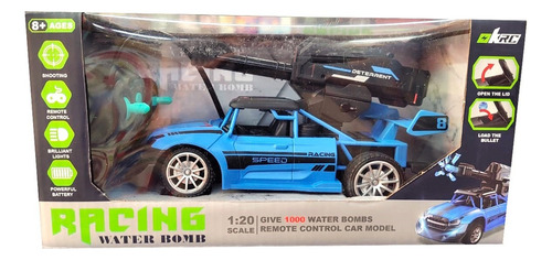 Camioneta 1:20 R/control Lanza Bombitas De Agua Shp Tunshop Color Azul