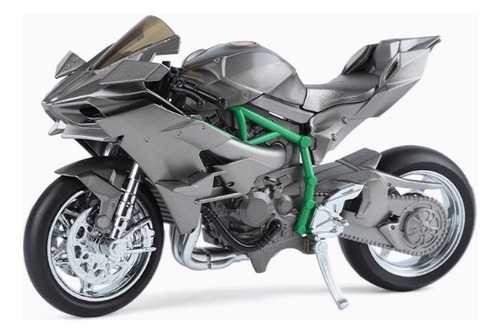 Ensamblar Kawaski H2r Miniatura Moto Metal De Luz Y Sonido