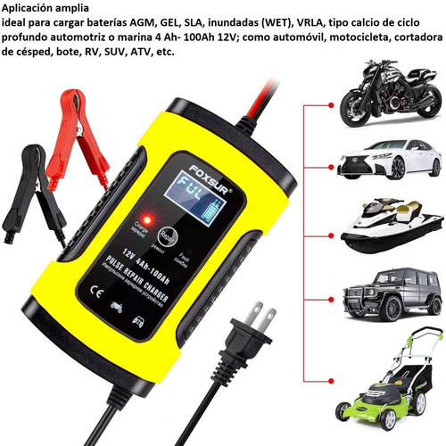 Cargador Bateria Inteligente Tester 12v Carro Moto + Regalos