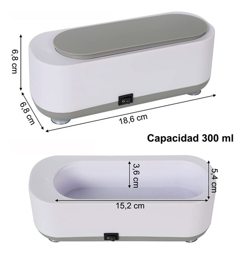 Batea Ultrasonido Limpiador Inyector Placas Ortodoncia S.