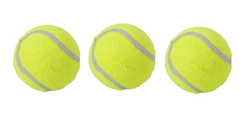 Brinquedo Para Cachorro Kit Bola De Tênis Com 3 Unidades