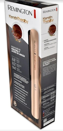Plancha Keratina Con Aceite De Argan Remington Color Rosa