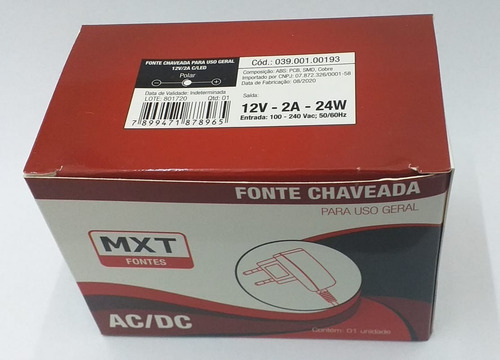 Imagem 2 de 3 de Fonte Original 12v 2a 24w P4(c+) Bivolt Estabilizad Chaveada