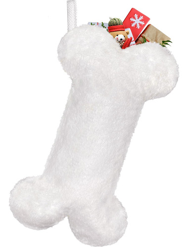Calcetines De Navidad Para Perros Lujo Forma De Hueso Grande