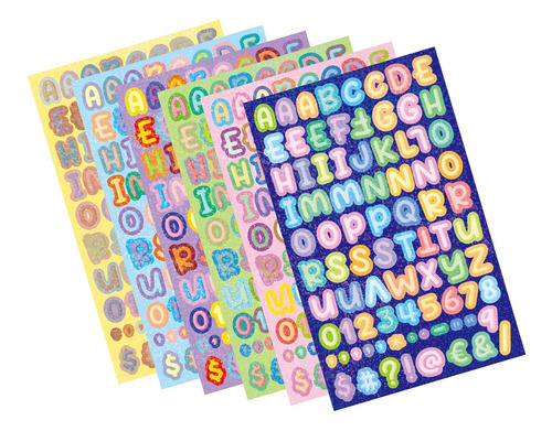 6x Pegatinas De Números Y Letras, Pegatinas De Dibujos