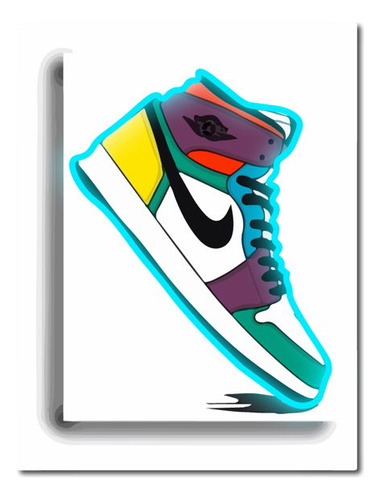 Cuadro Luminoso Led Neón Acrílico Jordan 1 Sneakers Nike