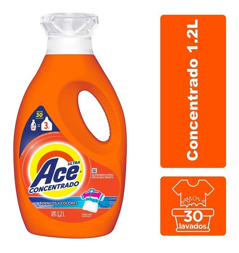 Jabón Líquido Ropa Ace Ultra Concentrado 1,2 L