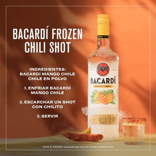 Pack Ron Bacardí Saborizado Mango Chile 700ml C/u 3 Unidades