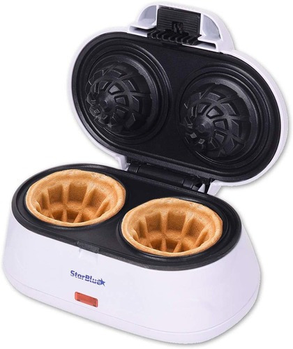 Recipiente Doble Para Hacer Waffles De Starblue, Color Bla