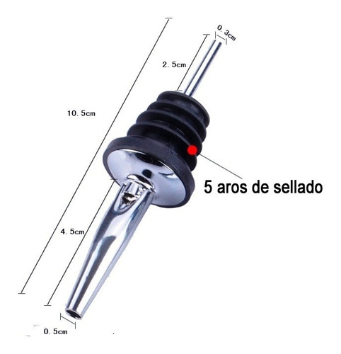 Imagen 6 de 6 de Pico Vertedor / Dosificador Inoxidable - Coctelería Y Hogar