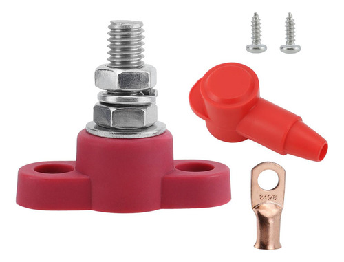 M10 Terminal Block Stud 3/8inch Power Unit Junction Vermelho