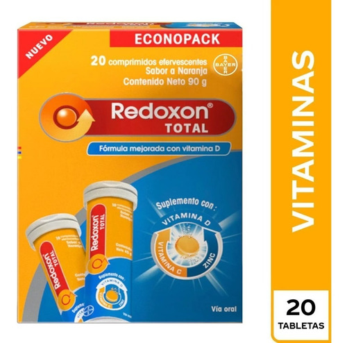 Redoxon Total Suplemento Complemento Vitamina X 20 Unidades