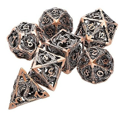 Dado Para Juego De Rol - Dungeons And Dragons Metal Dnd Dice