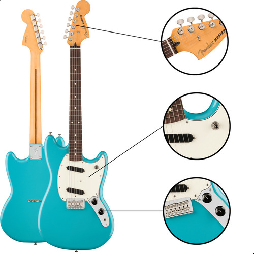 Guitarra Fender Player Ii Mustang Rosewood Fingerboard Aquat