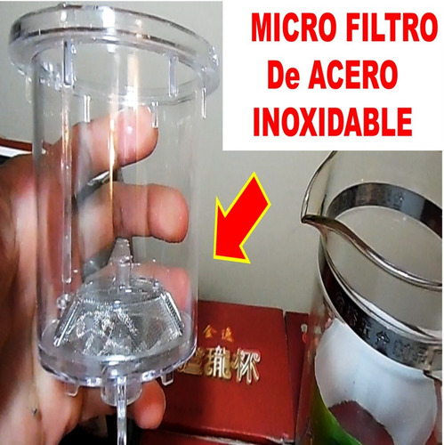 Imagen 7 de 9 de Tetera Jarra De Té Infusiones De Vidrio Con Filtro Infusión