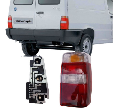 Kit X 2 Faro Trasero + Circuito Fiat Fiorino 04/14 Derecho