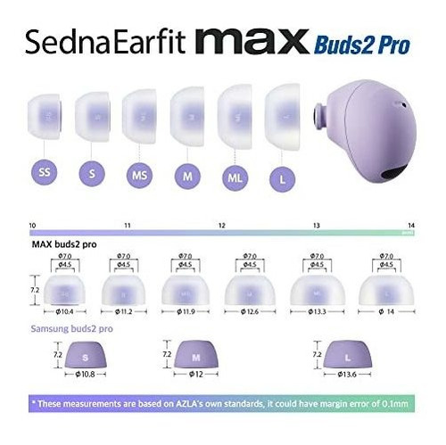 Azla Sednaearfit Max Para Galaxy Buds 2 Pro/2 Pares (talla M