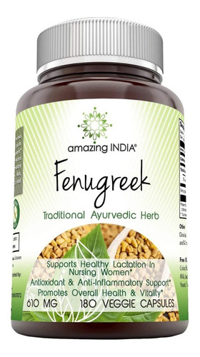 Fenogreco 610mg - Amazing India - Unidad a $877