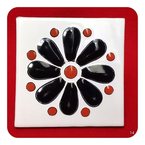 Imagen 1 de 1 de 30 Azulejos De Talavera Poblana 10x10 Cm Decorativo Zlj
