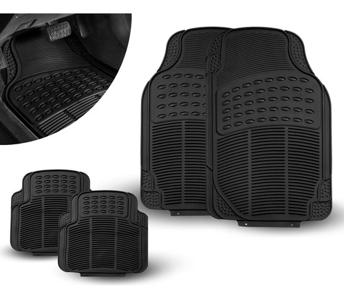 Tapete Para Auto Universal Uso Rudo Juego De 4 Piezas