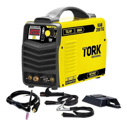 Imagem 1 de 7 de Máquina De Solda Inversora Kab 200a Tig Hf Mma Bivolt Tork